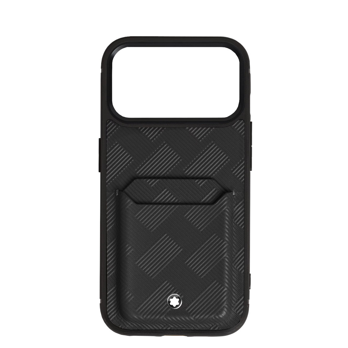 Étui Rigide pour iPhone 18 Pro Max Montblanc avec 2cc en Cuir Extreme Noir