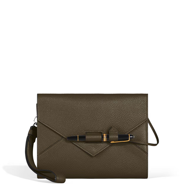 Sac pochette Moyen Format Montblanc Envelope Kaki