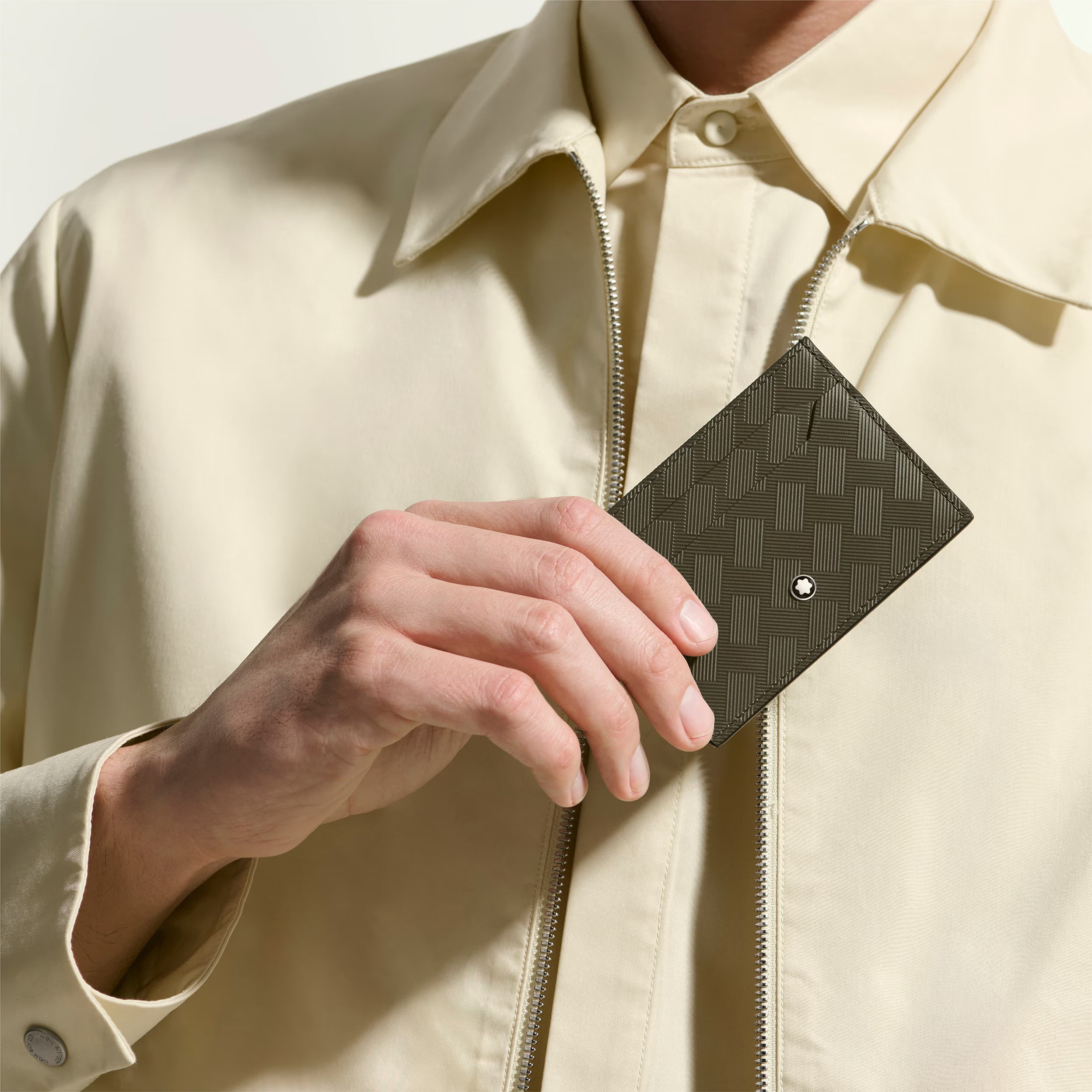 Porte-cartes 5cc en Cuir Extreme Kaki