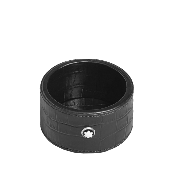 Accessoire de bureauMontblancPlateau de bureau Montblanc rond petit format en cuir embossé croco