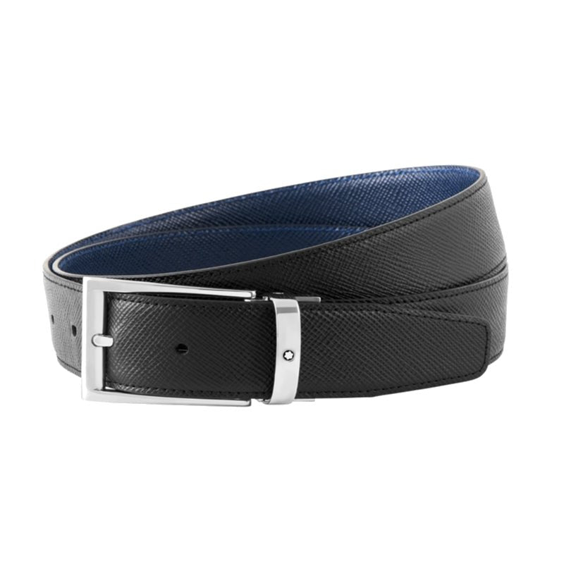 Ceinture hommeMontblancCeinture Montblanc trapèze à boucle ardillon finition palladium brillant