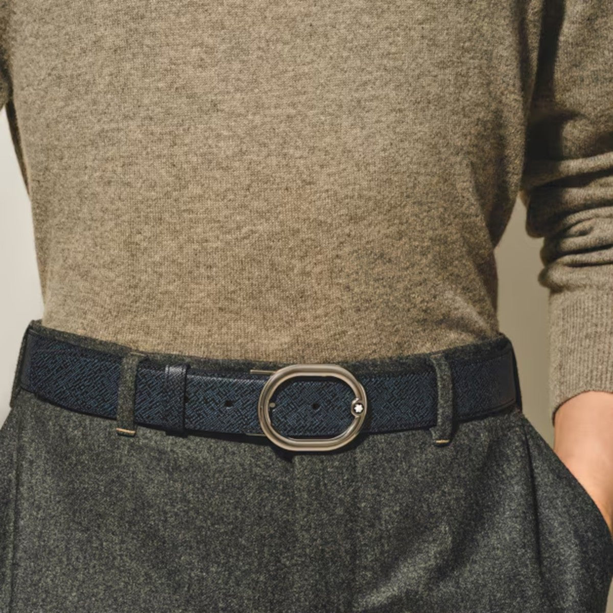 Ceinture hommeMontblancCeinture Réversible Montblanc Horseshoe 30 mm en Cuir Sartorial