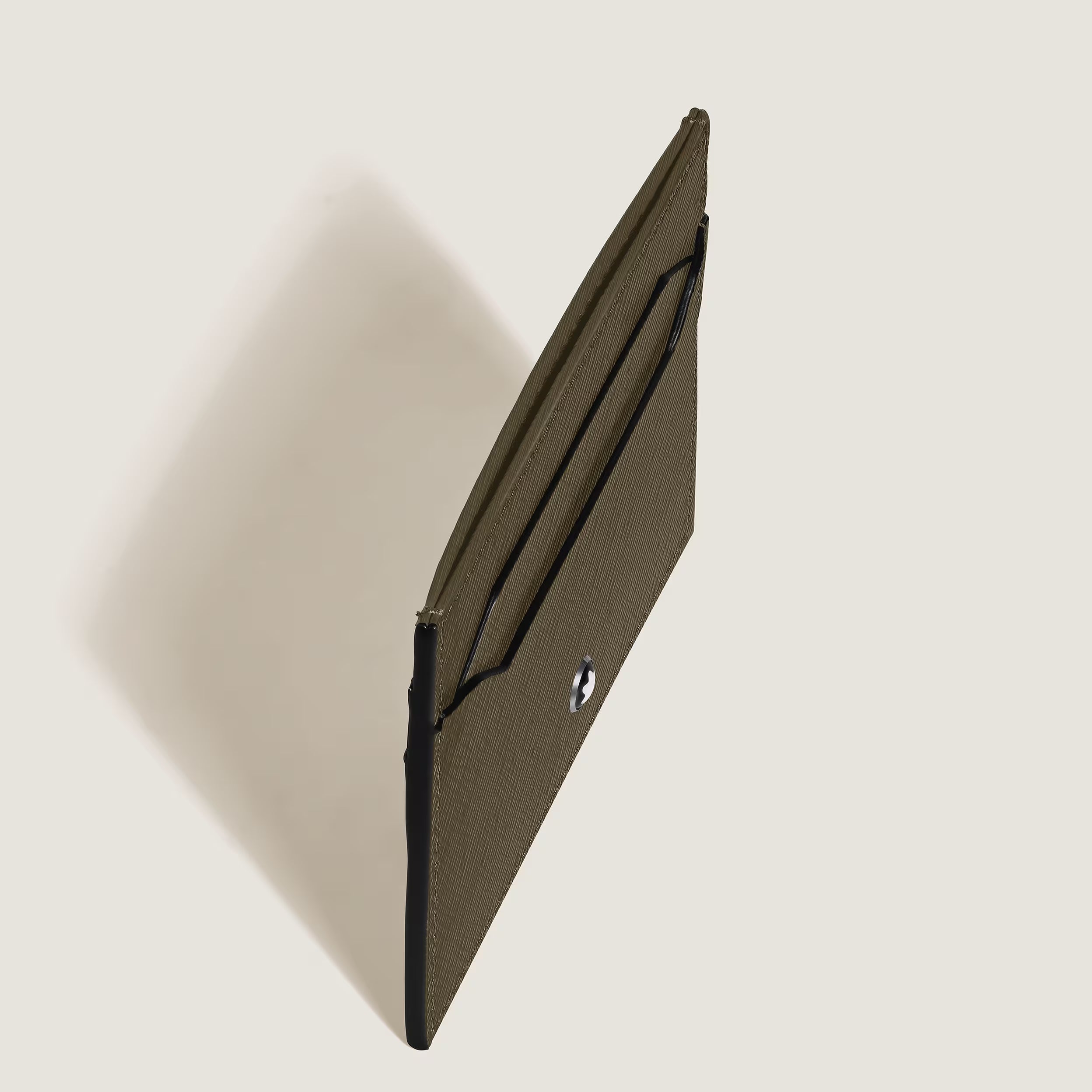 Porte-cartes 5cc en Cuir Sartorial Kaki