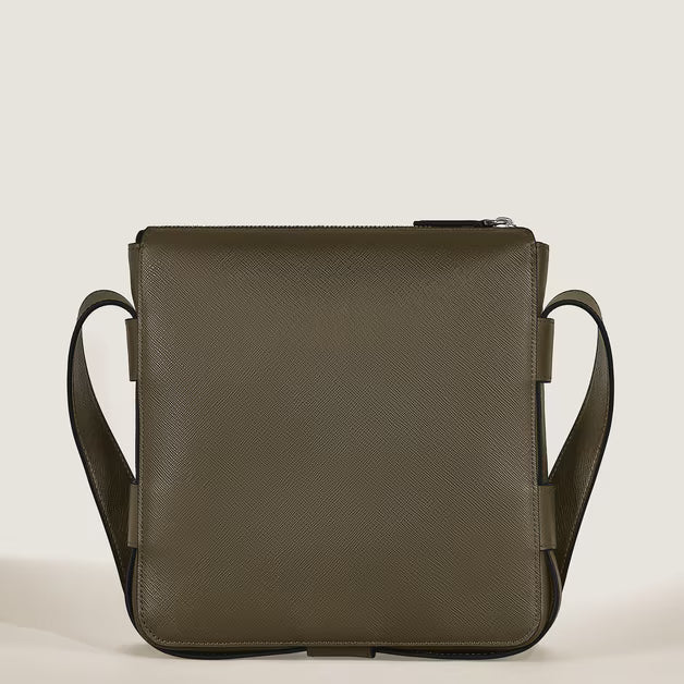 Bolso Mensajero Vertical de Cuero Sartorial