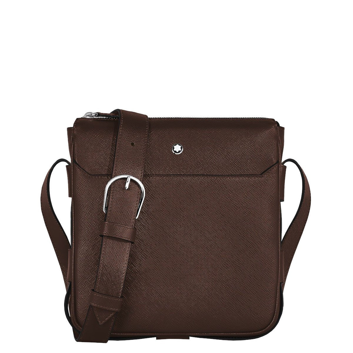 Sacoche à bandoulièreMontblancSac Messenger vertical en cuir Montblanc Sartorial Ébène