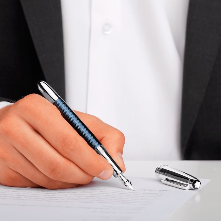 Stylo plumeMontblancStylo plume Montblanc Meisterstück Solitaire Doué Blue Hour Classique