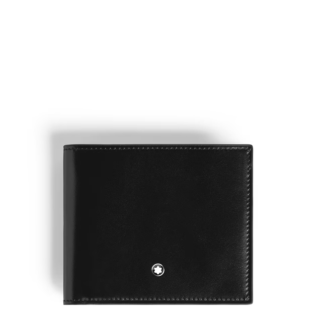 Cartera 8cc de piel Meisterstück negra y azul