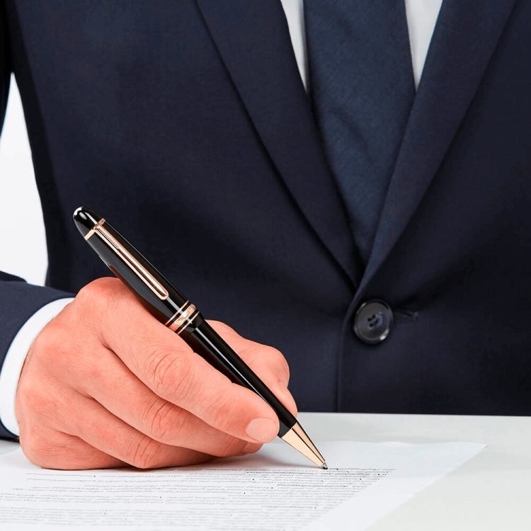 Stylo billeMontblancStylo bille Montblanc Meisterstück LeGrand doré rose