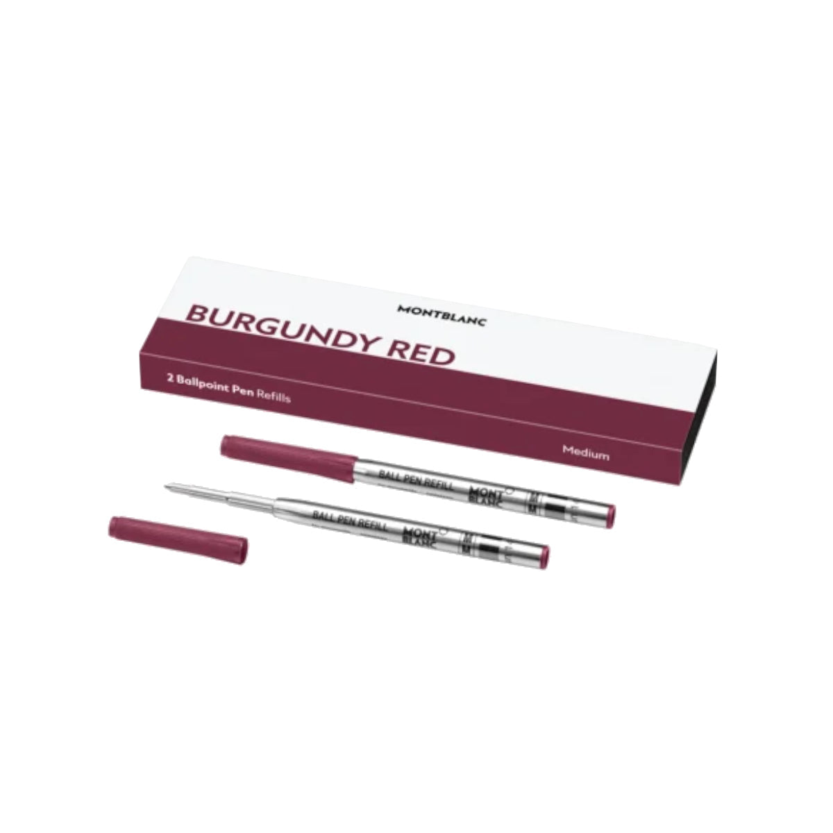 2 recharges pour stylo bille (M), Burgundy Red