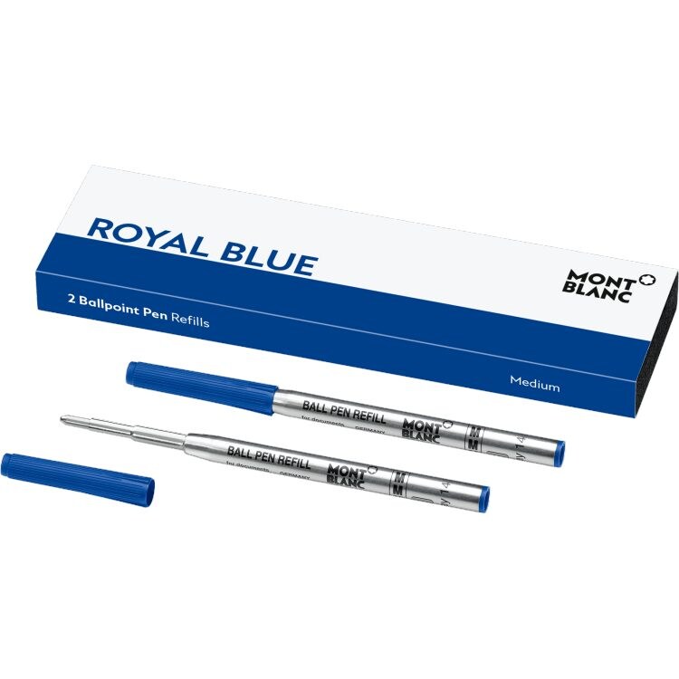 2 recharges pour stylo bille (M), Royal Blue