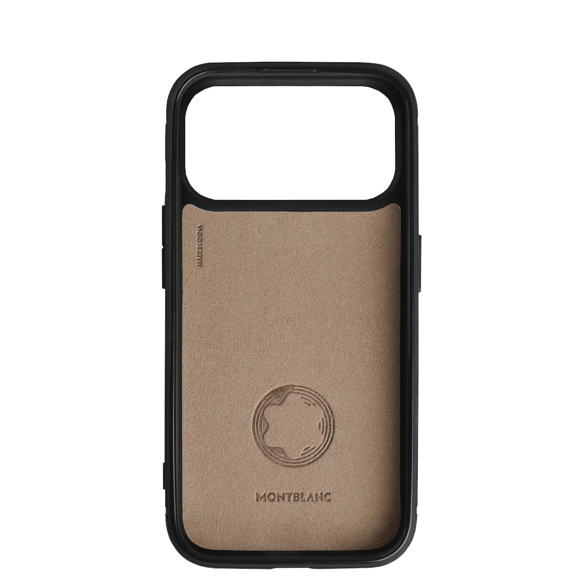 Étui Rigide pour iPhone 18 Pro Montblanc avec 2cc en Cuir Extreme Noir