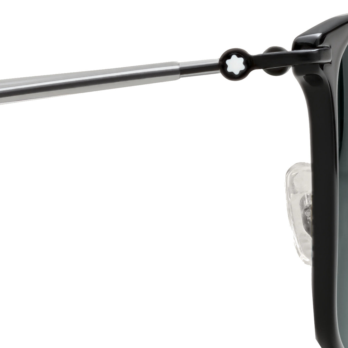 Lunettes de soleil Montblanc rectangulaires à monture injectée noire