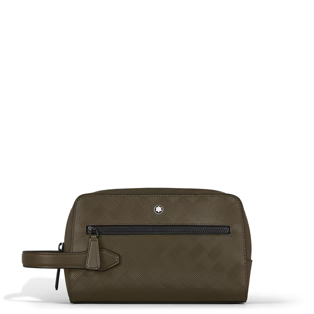 Trousse de Toilette en Cuir Extreme Kaki