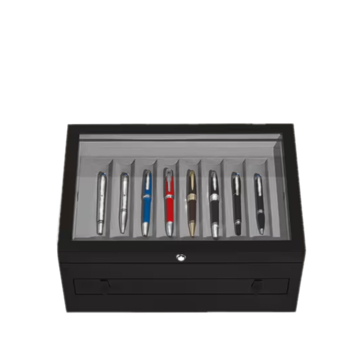 Accessoire de bureauMontblancCoffret de collectionneur grand Montblanc format en bois et laque pour 24 instruments d’écriture