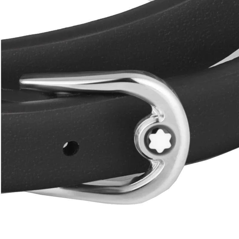 Bracelet hommeMontblancBracelet Montblanc avec boucle fer à cheval noir, taille réglable