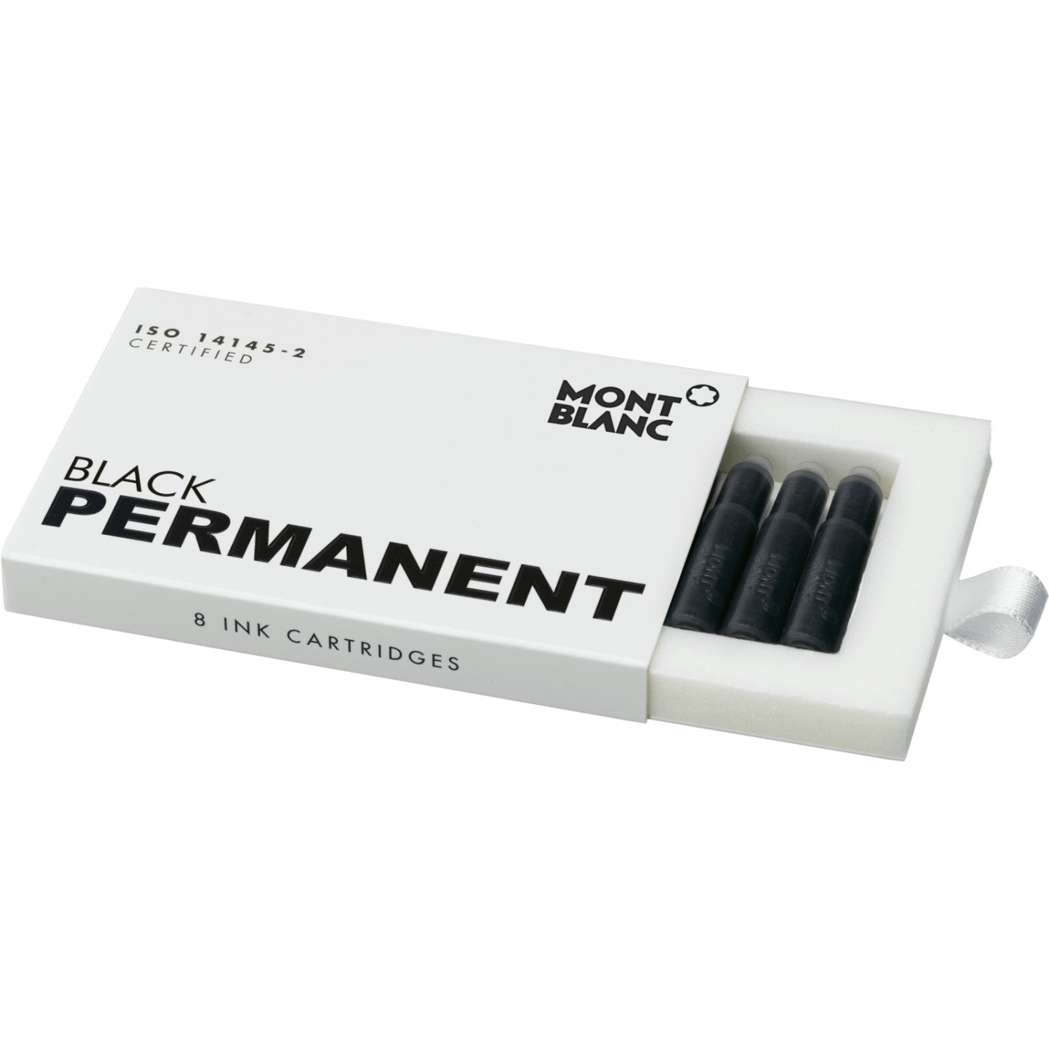 Cartouches d'encreMontblancCartouches d'encre Montblanc noir permanent, 8 recharges par boîte