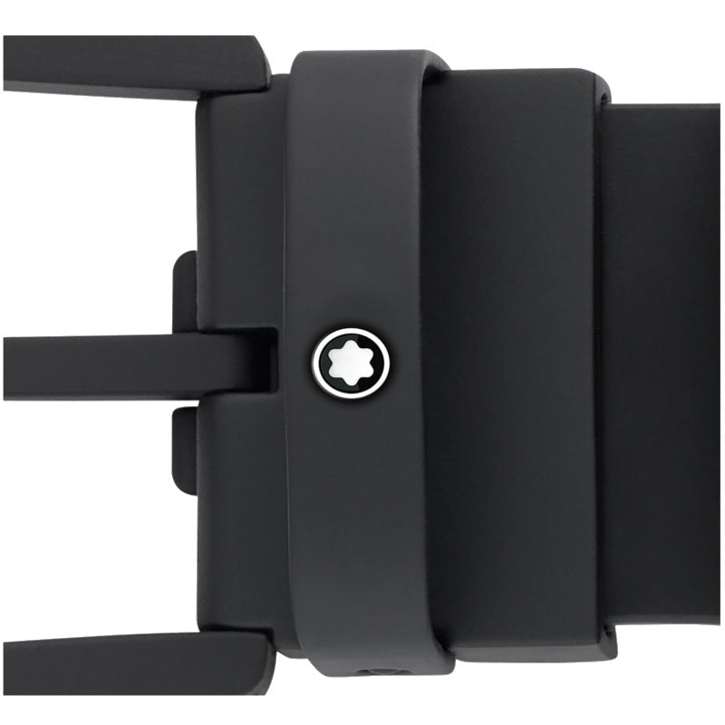 Ceinture hommeMontblancCeinture Montblanc à boucle fer à cheval de 35 mm en cuir noir