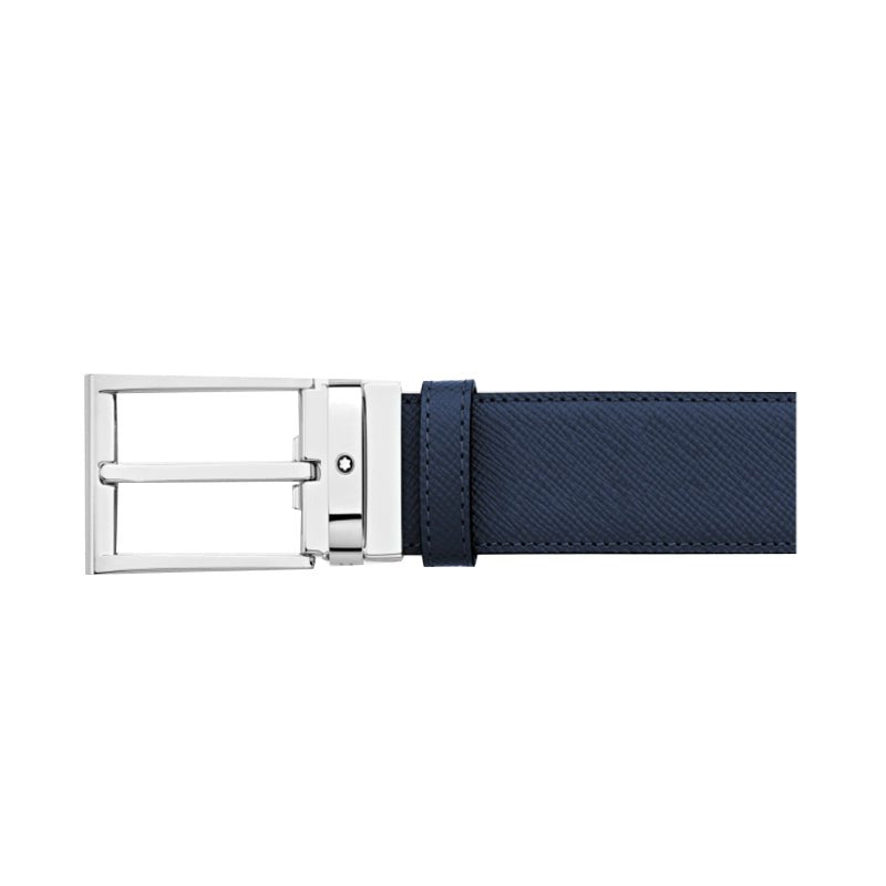 Ceinture hommeMontblancCeinture Montblanc trapèze à boucle ardillon finition palladium brillant