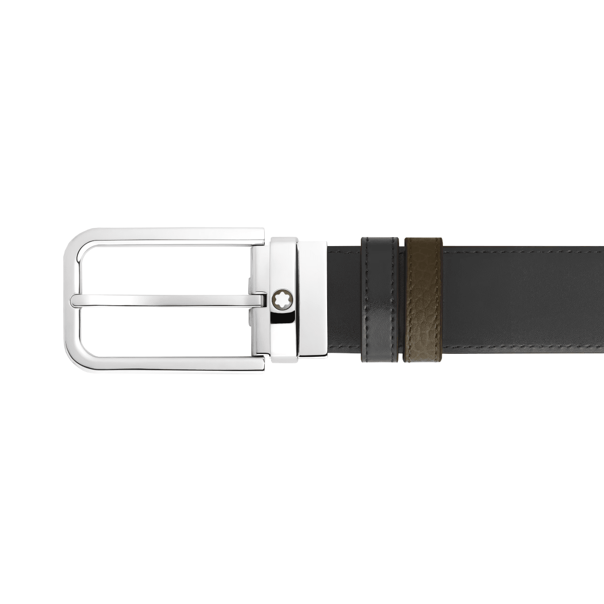 Ceinture hommeMontblancCeinture Réversible 35 mm à boucle Rectangulaire Montblanc Grainé Vert