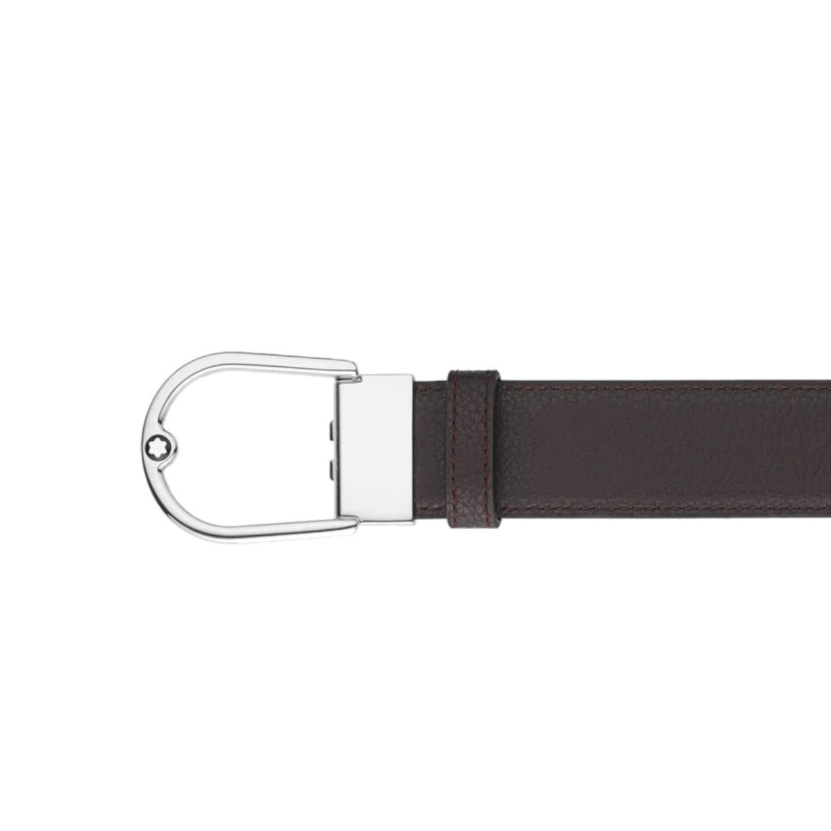 Ceinture hommeMontblancCeinture Réversible Montblanc À Boucle Fer À Cheval De 35 Mm En Cuir Grainé Ébène/Noir
