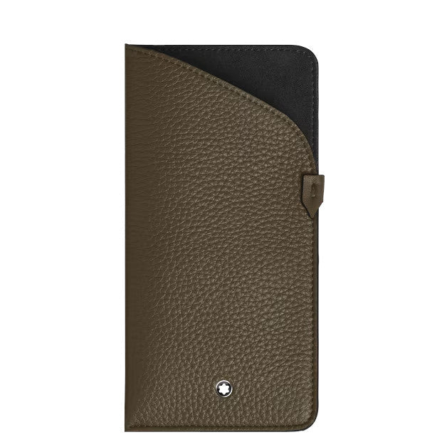 Étui à LunettesMontblancÉtui à Lunettes Montblanc en Cuir Grainé Kaki