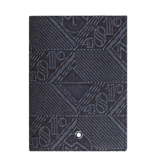 Porta pasaporte Montblanc en tela denim 4810 