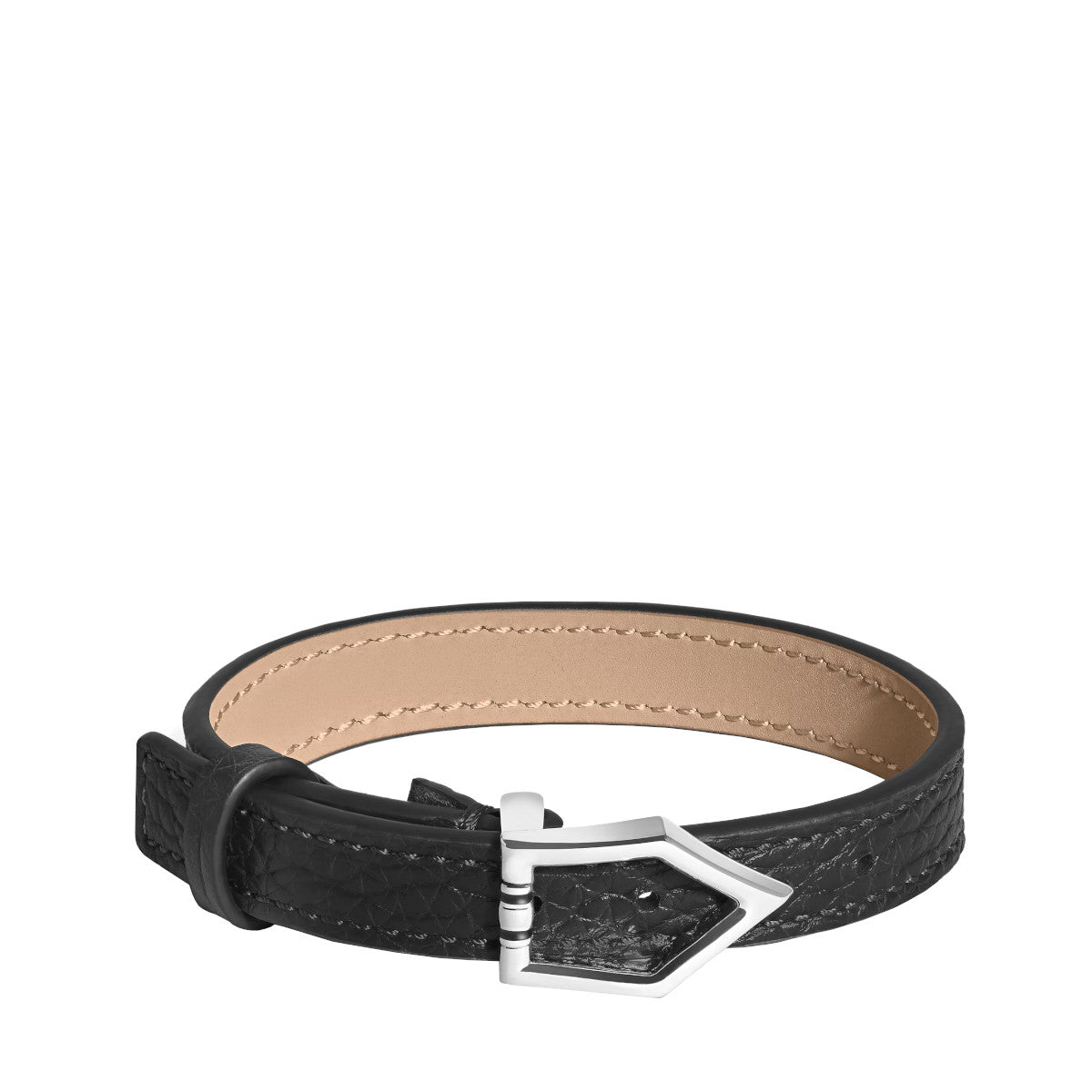 Bracelet Ajustable Horseshoe Montblanc grainé noir
