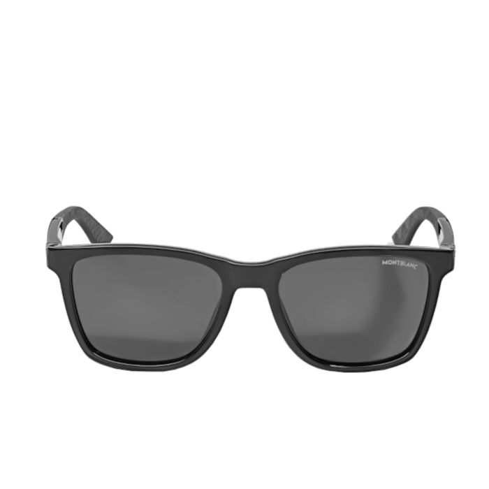 Lunettes de soleilMontblancLunettes de soleil rectangulaires à monture injectée noire