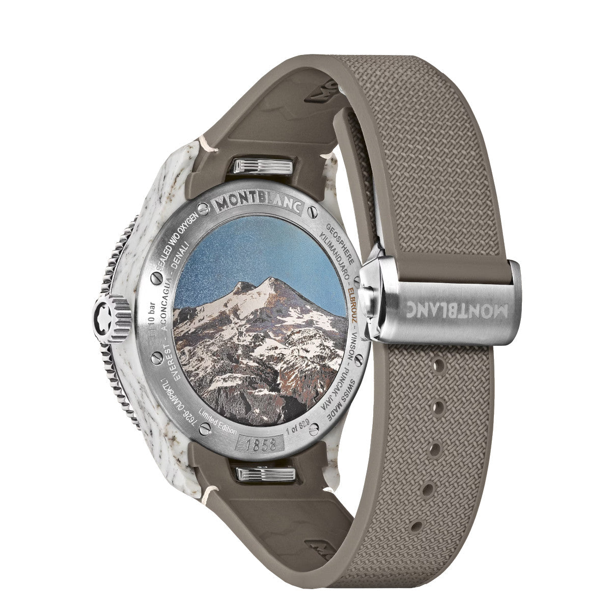 MontreMontblancMontblanc 1858 Geosphere 0 Oxygen Mount Elbrouz Limited Edition - 829 pièces