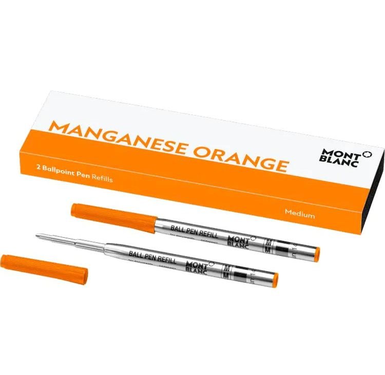 Recharge stylo billeMontblanc2 recharges pour stylo bille Montblanc (M), Manganese Orange