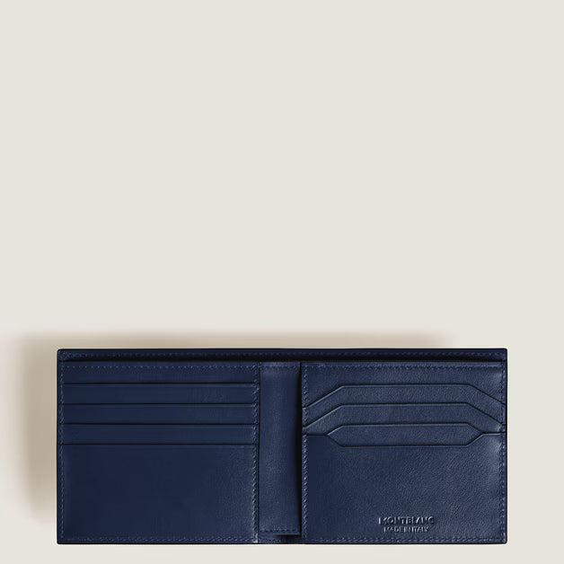 Cartera 8cc de piel Meisterstück negra y azul 