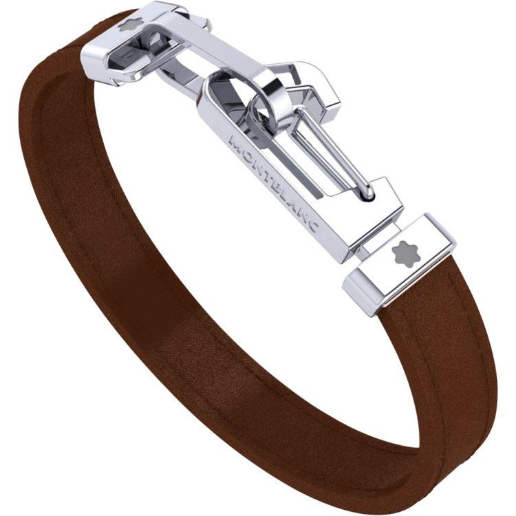 Bracelet Montblanc Wrap Me en cuir Marron (Taille S) - Boutique-Officielle-Montblanc-Cannes