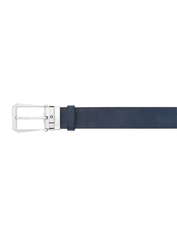 Ceinture Montblanc décontractée réversible noire/bleue à couper selon la taille