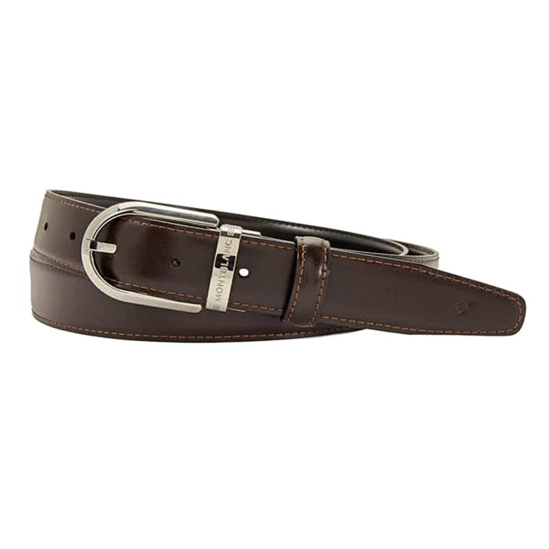 Ceinture réversible Montblanc en cuir noir/marron pour homme