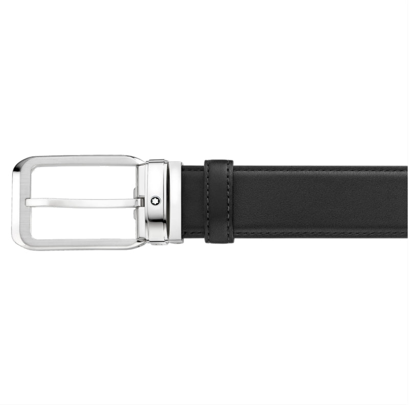 Ceinture De 35 mm En Cuir Noir