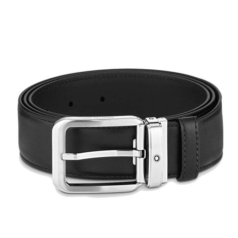 Ceinture De 35 mm En Cuir Noir