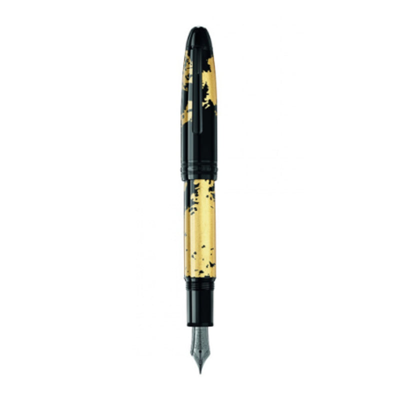 Stylo plume (M) Meisterstück Solitaire Calligraphie motif feuille d'or