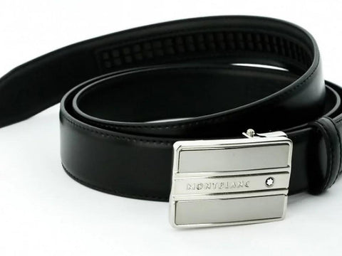 Ceinture affaires réversible noire à couper selon la taille - Boutique-Officielle-Montblanc-Cannes