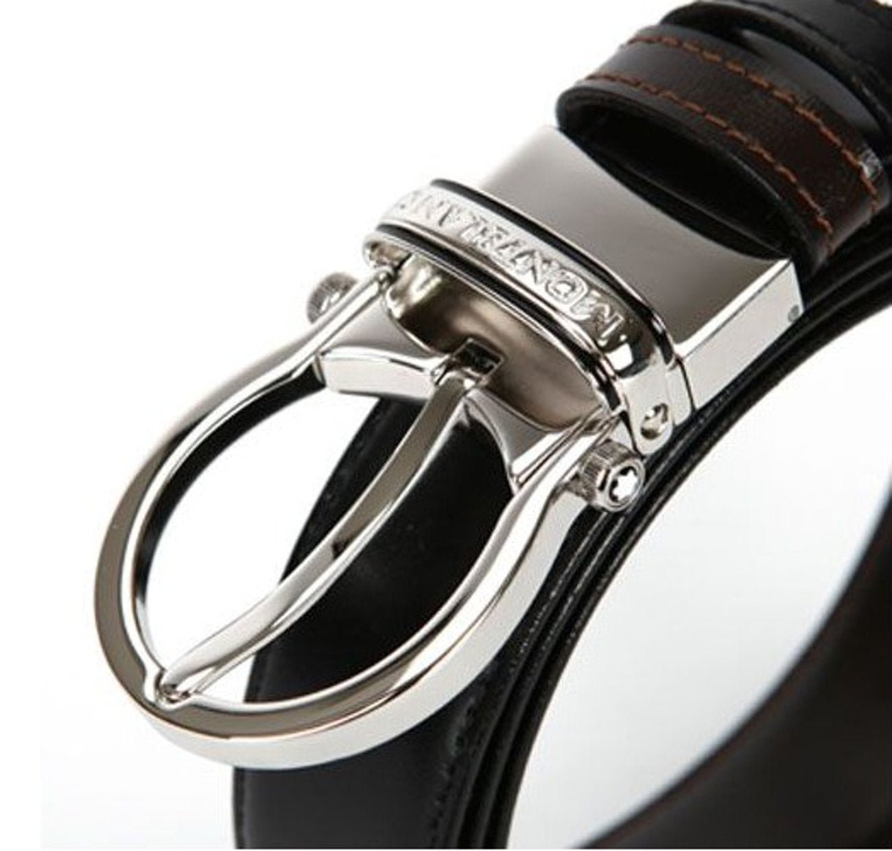 CeintureMontblancCeinture Montblanc classique réversible noire/marron