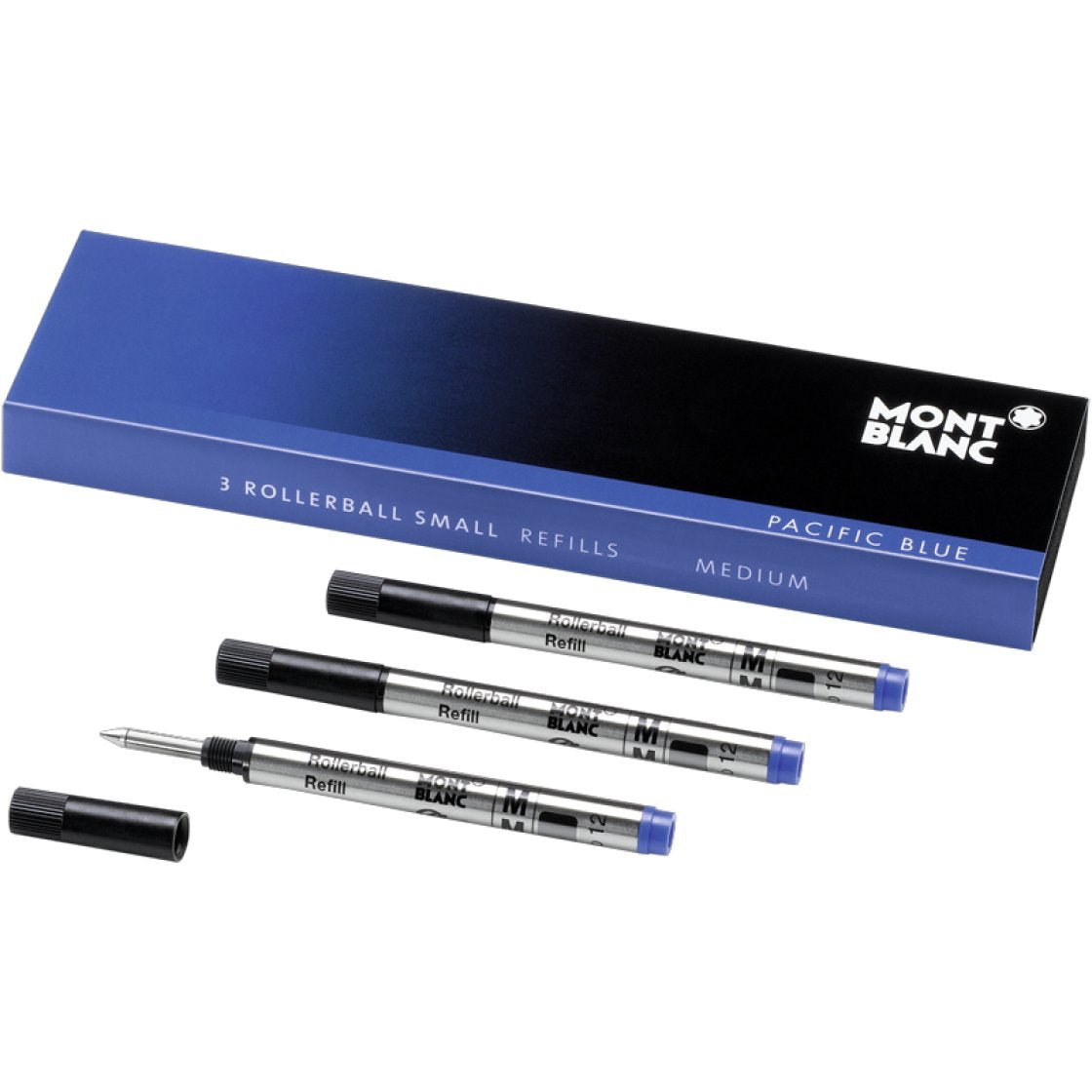 Recharge rollerballMontblanc3 Recharges pour rollerball petit modele (M) Pacific Blue